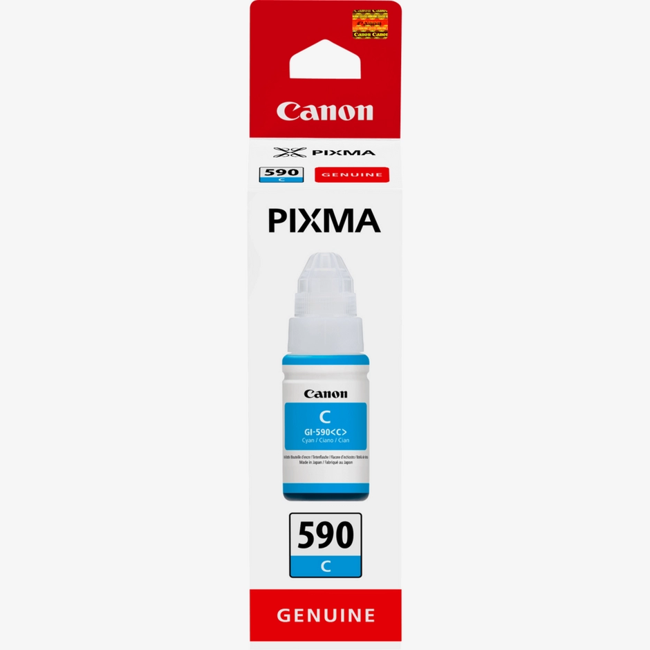 Canon GI-590C - Bouteille d’encre cyan d’origine, 70 ml