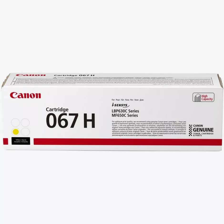 Canon 067H - Toner jaune d’origine, 2 350 pages