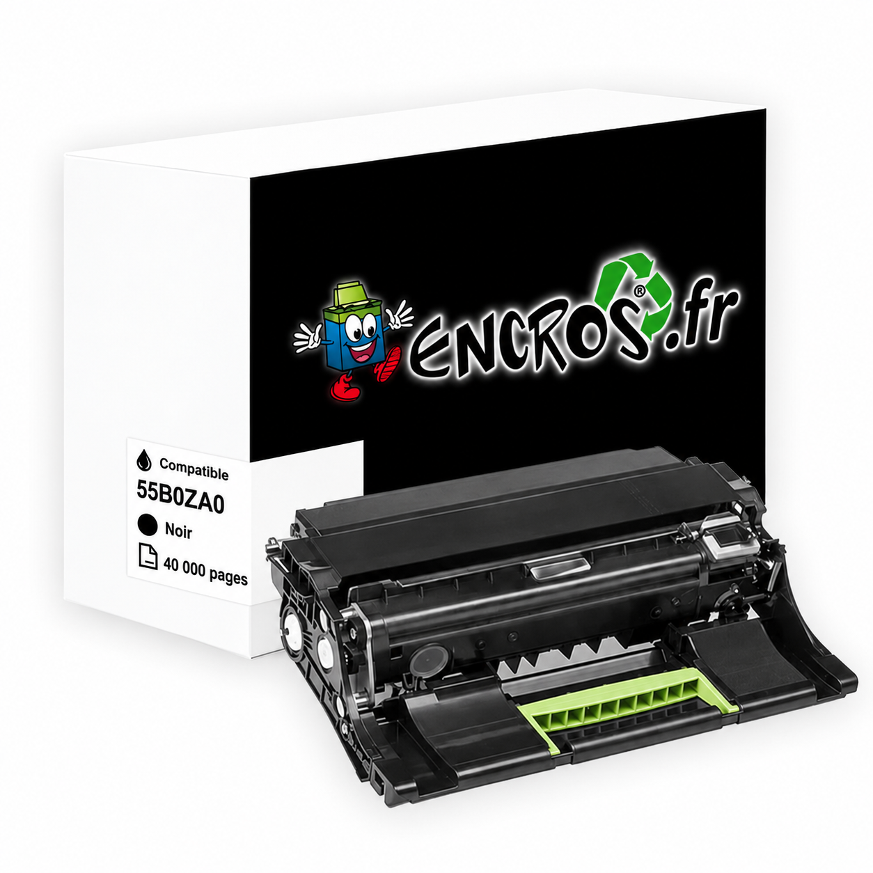 Lexmark 55B0ZA0 - Tambour compatible noir, 40 000 pages