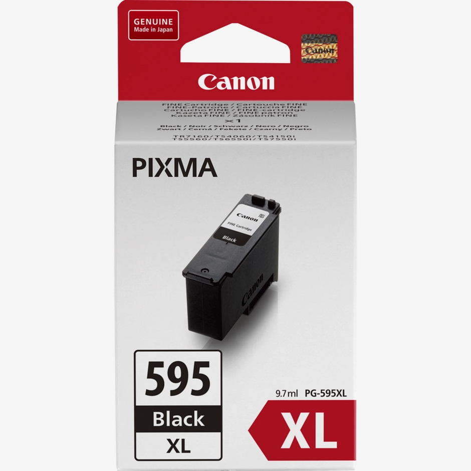 Canon PG-595XL - Cartouche noire originale XL, 9,7 ml, 300 pages