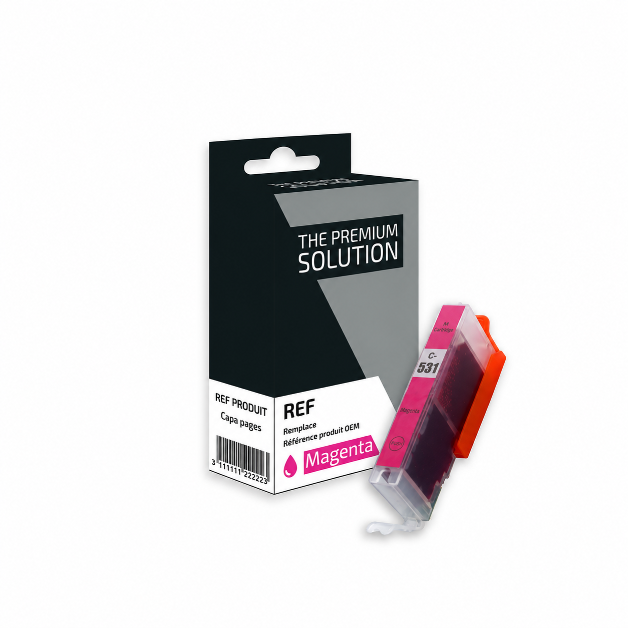 Canon CLI-531M - Cartouche compatible magenta, 475 pages