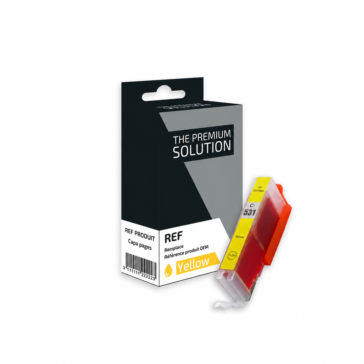 Canon CLI-531Y - Cartouche compatible jaune, 515 pages