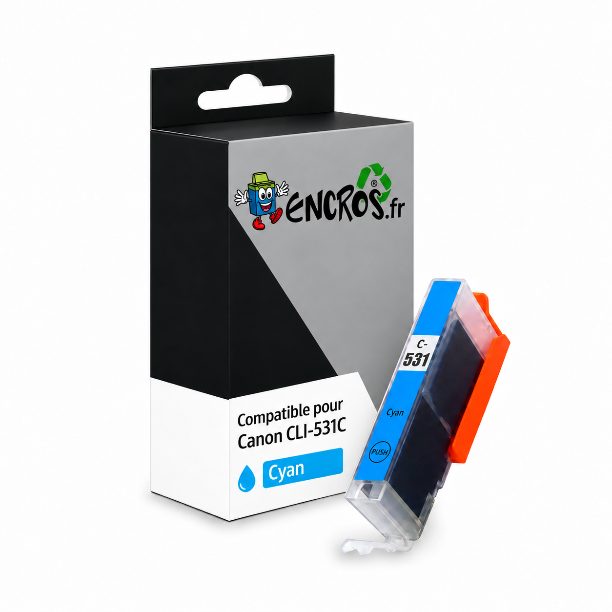 Canon CLI-531C - Cartouche compatible cyan, 515 pages