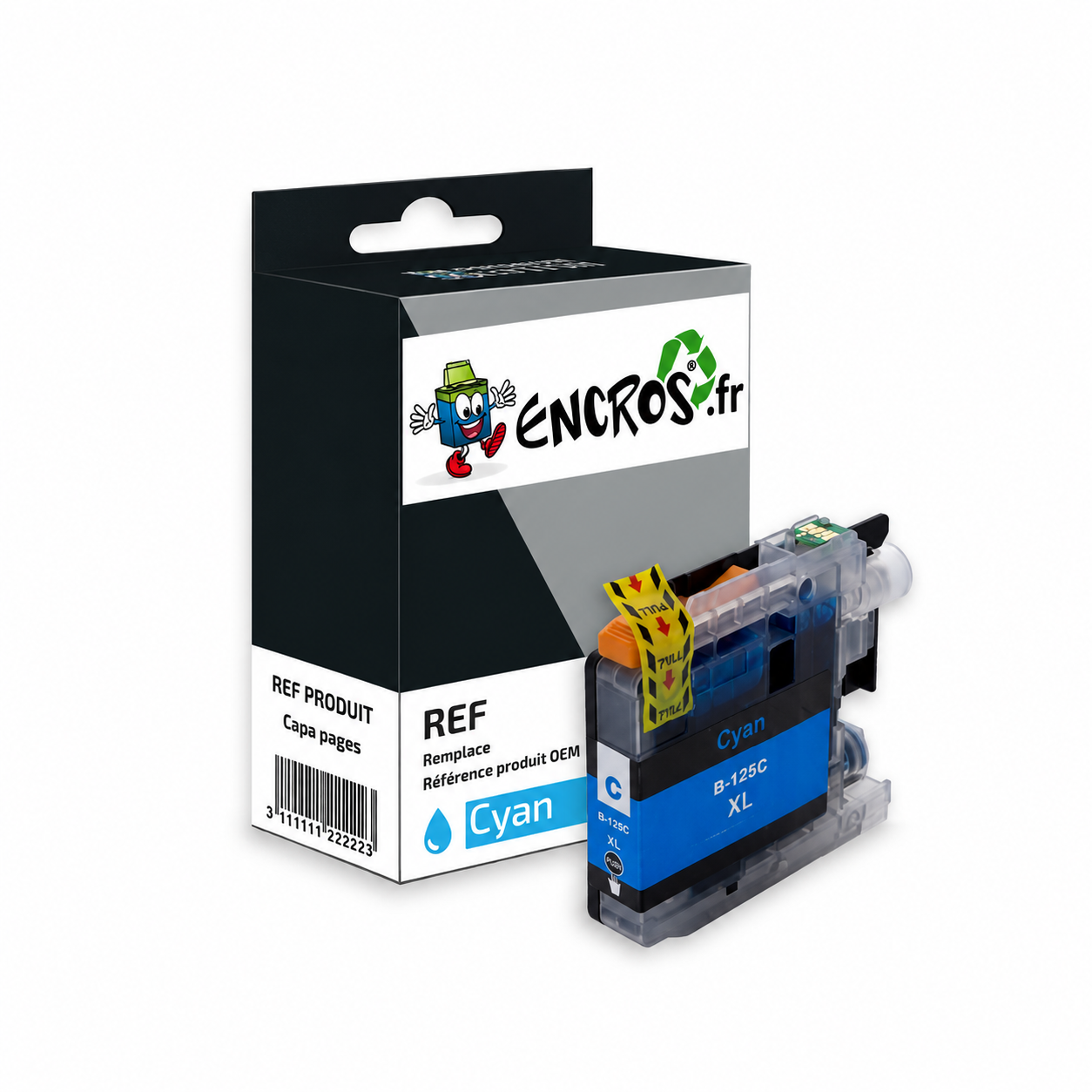 Brother LC125XLC - Cartouche compatible cyan, 15 ml, 1 200 pages