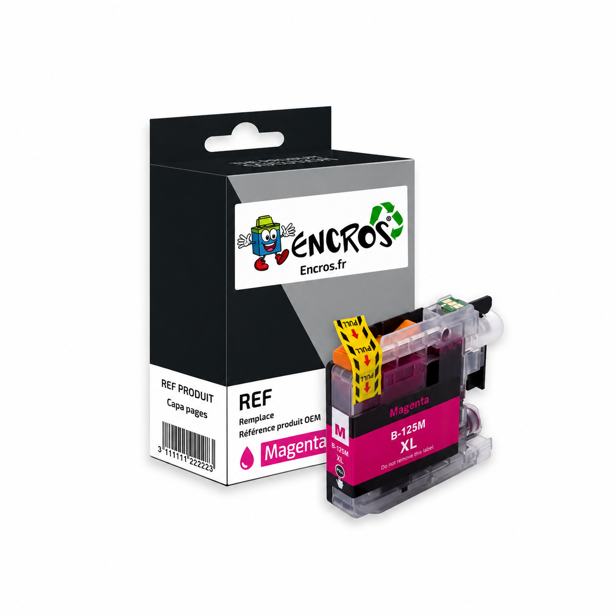 Brother LC125XLM - Cartouche compatible magenta, 15 ml, 1 200 pages