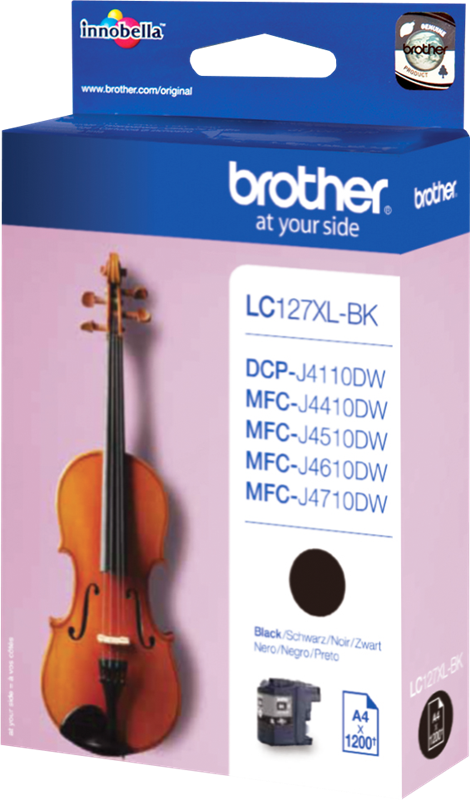 Brother LC127XLBK - Cartouche noire originale XL, 1 200 pages