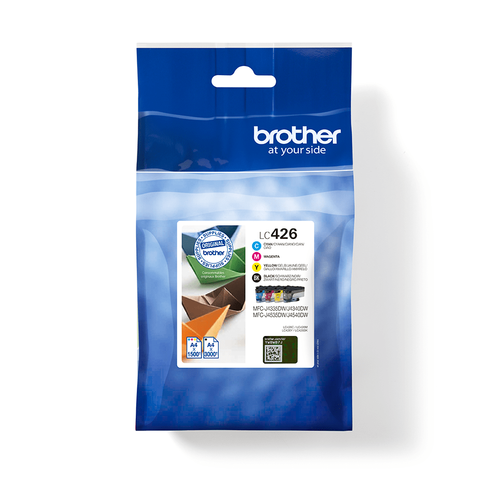 Brother LC426VAL - Pack de 4 cartouches originales noir et couleurs