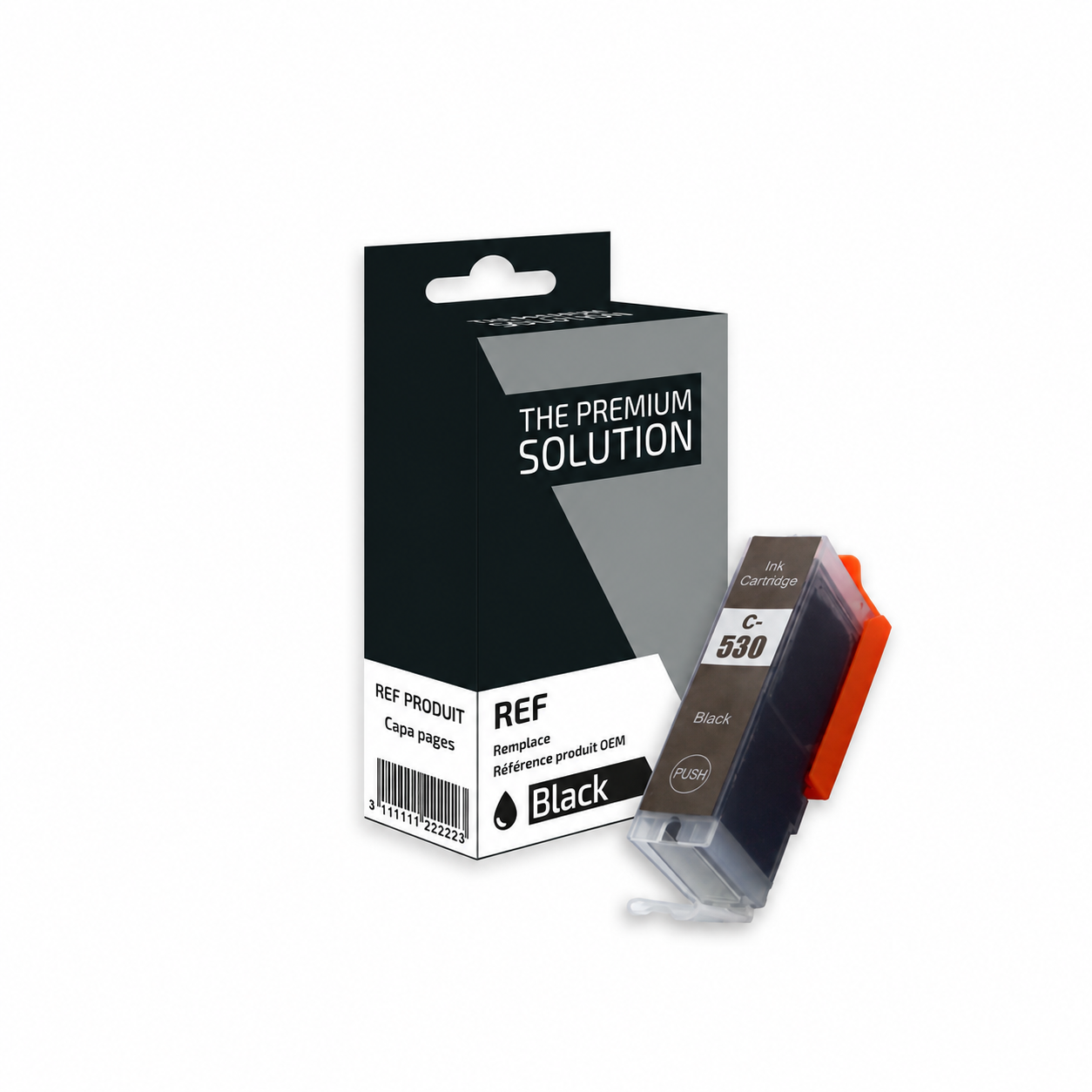Canon PGI-530PGBK - Cartouche compatible noire, 400 pages