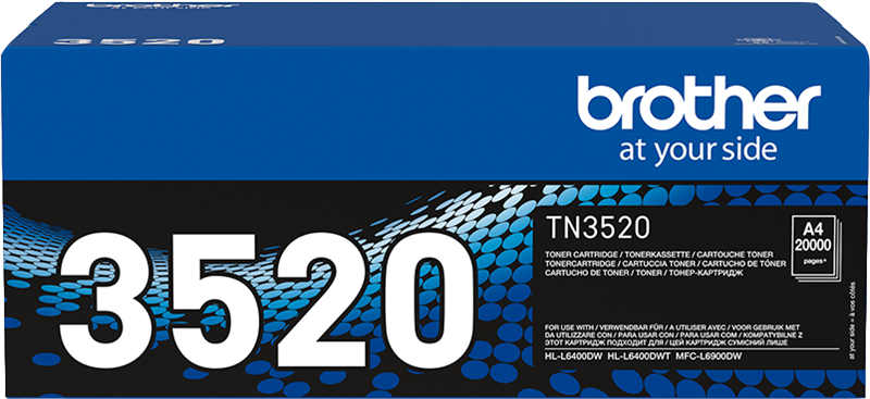 Brother TN3520 - Toner noir original, 20000 pages