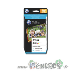 HP Pack 303 XL - 3YN10AE - 2 Cartouches jet d'encre d'origine