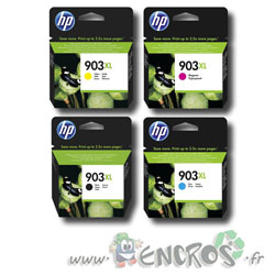 HP : Pack HP 903 XL - Pack de Cartouches d'encre XL HP 903 Couleurs et  Noire 