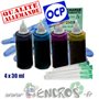 Kit Encre 4x30ML Couleurs universelles pour BROTHER