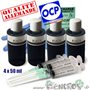 Kit Encre 4x50ML Couleur NOIR universelle pour EPSON