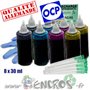 Kit Encre 8x30ML Couleurs universelles pour EPSON