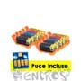 Lot de 10 cartouches compatibles AVEC PUCES : 8 CA06X C/Y/M/BK +