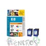 HP 57 - Pack de 2 cartouches HP numero57 C6657AE couleur