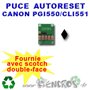 Puce Auto-Reset  Canon CLI551 noire