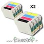 Ecopack 8 Cartouches compatibles de qualite Encros EP111-EP114 NOIR ET COULEUR