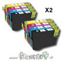 Ecopack 8 Cartouches compatibles de qualite Encros EP149-EP152 NOIR ET COULEUR clone