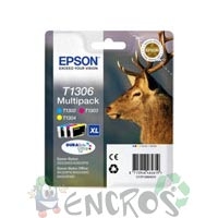 Epson T1306 - Pack de 3 cartouches Epson T1302 T1303 T1304 coule