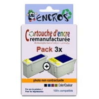 PRIX KO : pack de 3 cartouches compatibles noirs et couleur pour