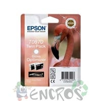 Epson T0870 - LOT de 2 cartouches Epson T0870 gloss optimizer