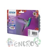 Epson T0807 - Pack de 6 cartouches Epson T0801 T0802 T0803 T0804
