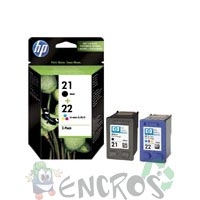 HP SD367AE - Lot de cartouches HP 21 et HP 22 noir et couleur