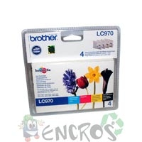 Brother LC970 - Pack de 4 cartouches Brother LC970 noir et coule