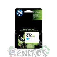 HP 920XL - Cartouche d'encre HP numero920XL CD972AE cyan (grande