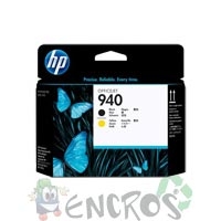 HP 940 - Tete d'impression HP numero940 C4900A noir et jaune