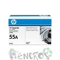 Toner HP CE255A - Toner HP 55A pour HP P3015 noir (capacite simp