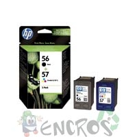 HP SA342AE - Lot de cartouches HP 56 et HP 57 noir et couleur