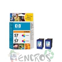 HP 57 - Pack de 2 cartouches HP numero57 C6657AE couleur