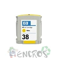 HP 38 - Cartouche d'encre HP numero38 C9417A jaune