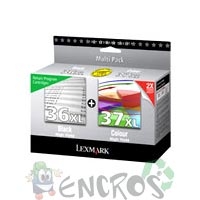 Lexmark 36XL / 37XL - Pack de 2 cartouches Lexmark numero36 XL e