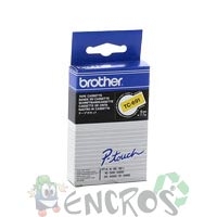 Ruban lamine Brother TC-691 9mm noir/jaune