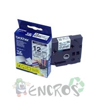 Ruban lamine Brother TZ-131 12mm noir/transparent