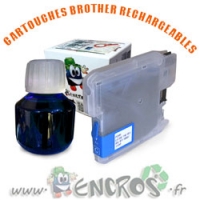 Kit Cartouche Rechargeable BROTHER LC1100/LC980 Cyan