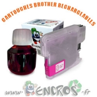 Kit Cartouche Rechargeable BROTHER LC1100/LC980 Magenta