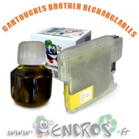 Kit Encros infini pour BROTHER LC1100 /LC980 Yellow