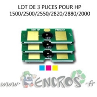 HP Lot de 3 Puces COULEURS Toner Color LaserJet 1500 et plus