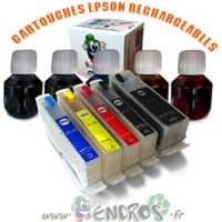 Pack de 5 Cartouches Rechargeables EPSON T2621/T2631 à T2634