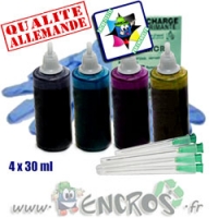 Kit Encre 4x30ML Couleurs universelles pour HP