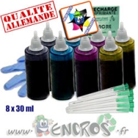 Kit Encre 8x30ML Couleurs universelles pour EPSON