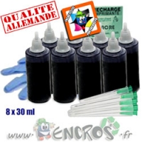 Kit Encre 8x30ML NOIR universelle pour EPSON