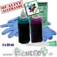 Kit Encre 2x30ML MAGENTA+CYAN LIGHT 1er PRIX compatible CANON IX