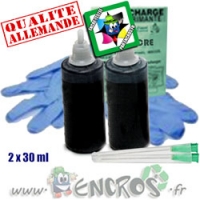 Kit Encre 2x30ML Couleur BLACK 1er PRIX compatible CANON IX