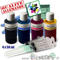 Kit Encre 4x50ML Couleurs universelles pour CANON