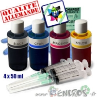 Kit Encre 4x50ML Couleurs universelles pour HP